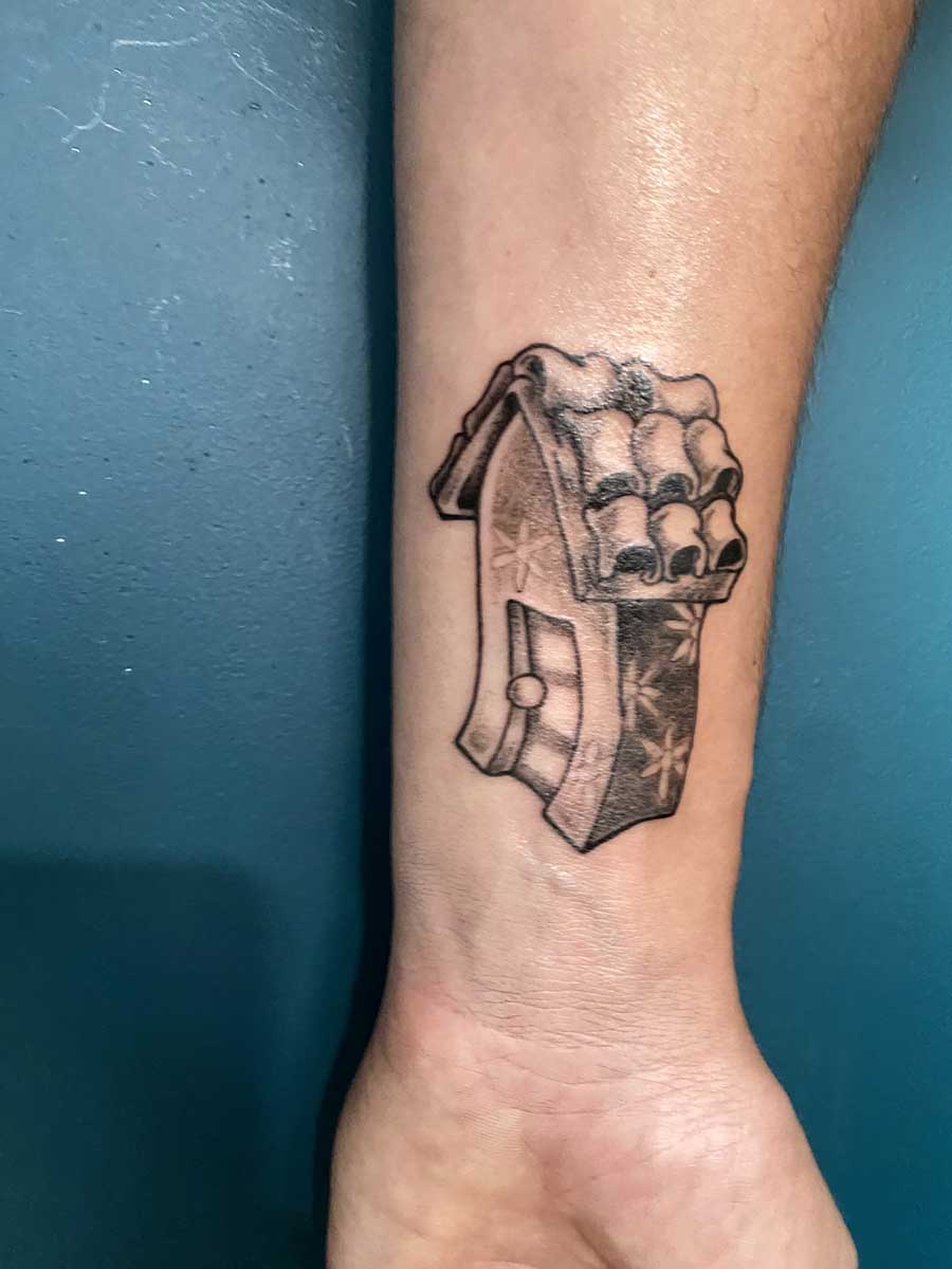Tatouage artistique, maison